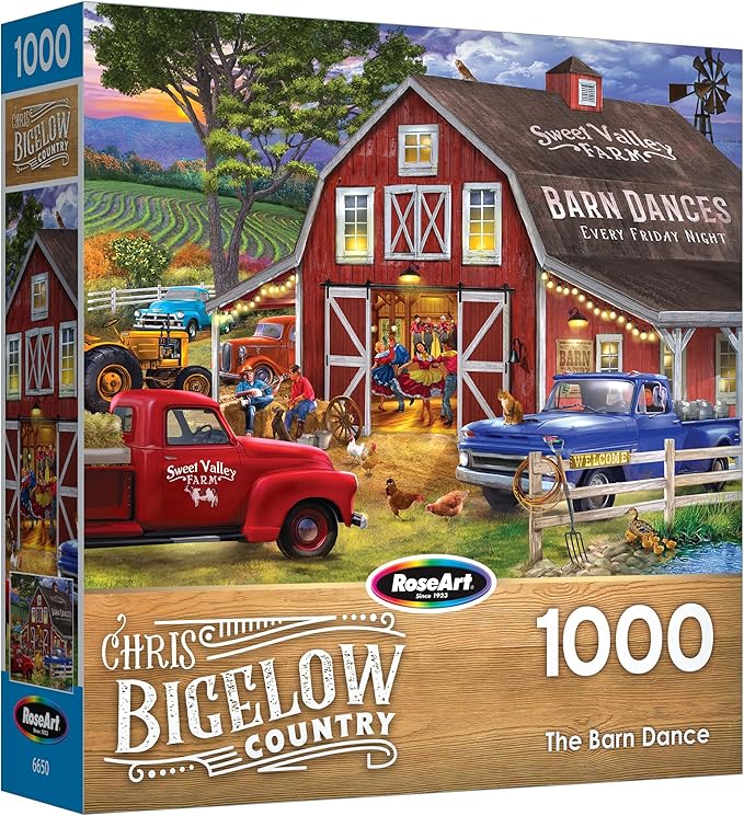 RoseArt - Chris Bigelow - The Barn Dance - 1000 Piece Jigsaw Puzzle for Adults