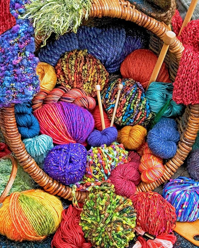 Springbok Yarn Cornucopia 500 Piece Jigsaw Puzzle for Adults - Unique Cut Pieces - Made in USA