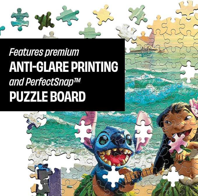 Ceaco - Disney - Thomas Kinkade - Lilo and Stitch - 1000 Piece Jigsaw Puzzle for Adults - Collectible Tin Case - Finished Size is 26.6 x 19