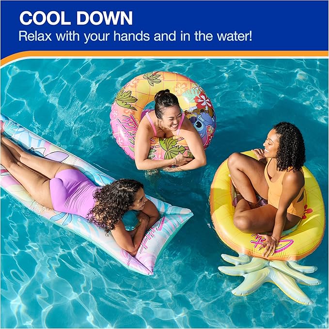 Swimways Stitch Swim Tube Pool Float, Inflatable Pool Floats & Kids Pool Toys, Swimming Pool Accessories & Beach Essentials for Teens Aged 14 & Up