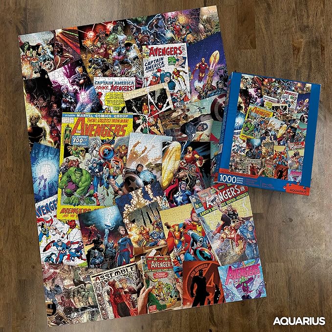 AQUARIUS Marvel Puzzle Cast (1000 Piece Jigsaw Puzzle) - Officially Licensed Marvel Merchandise & Collectibles - Glare Free - Precision Fit - Virtually No Puzzle Dust - 20 x 28 Inches