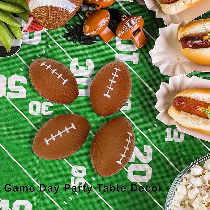 GIFTEXPRESS 1 Dozen 4" Foam Mini Football Stress Balls, Mini Sport Balls, Game Day Decoration Party Favor, Football Themed Party Supplies