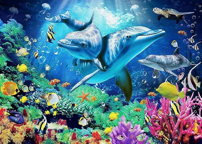 Nattork Jigsaw Puzzles 1000 Pieces for Adults, Families (Sea World) Pieces Fit Together Perfectly