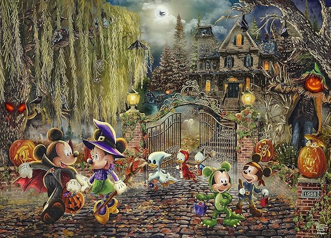 Ceaco - Thomas Kinkade - Disney - Mickey and Minnie Halloween Fun - 1000 Piece Jigsaw Puzzle