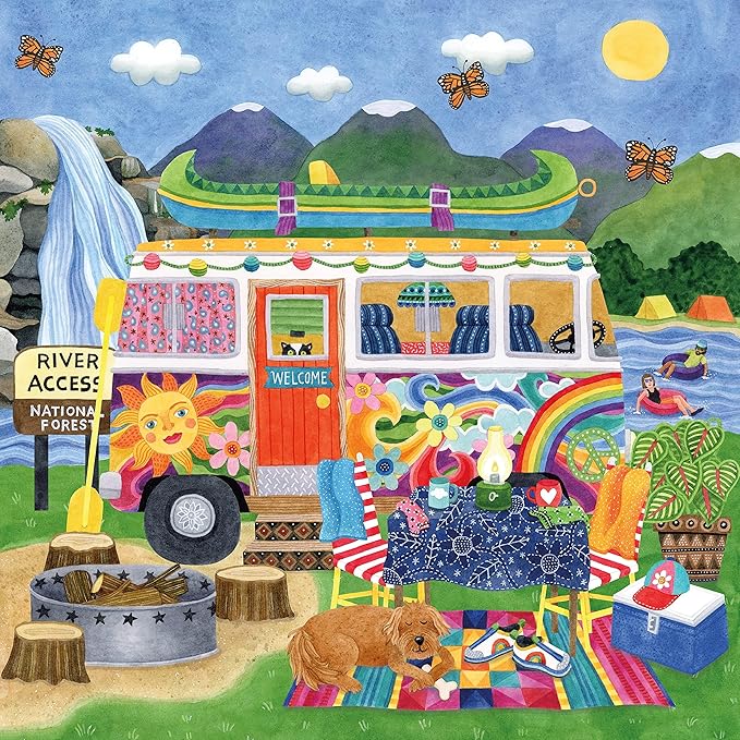 Ceaco - Happy Camper - Waterfall Camper - 300 Piece Jigsaw Puzzle