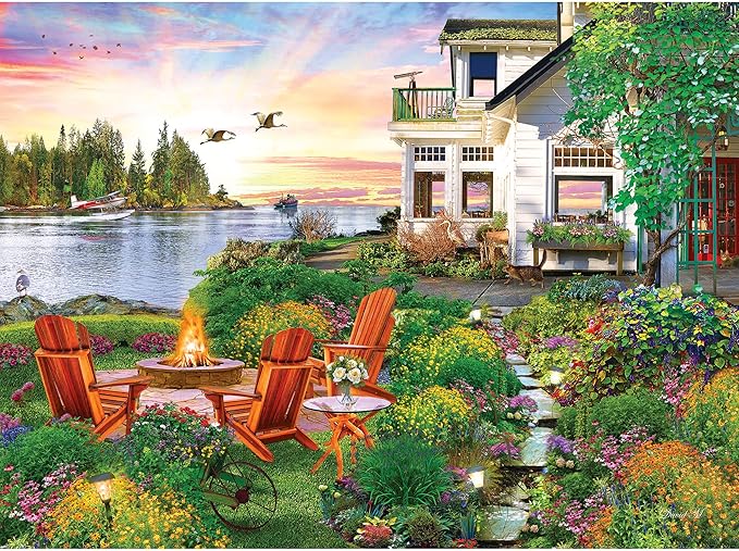 RoseArt - My Happy Place - Harbor House - 750 Piece Jigsaw Puzzle for Adults