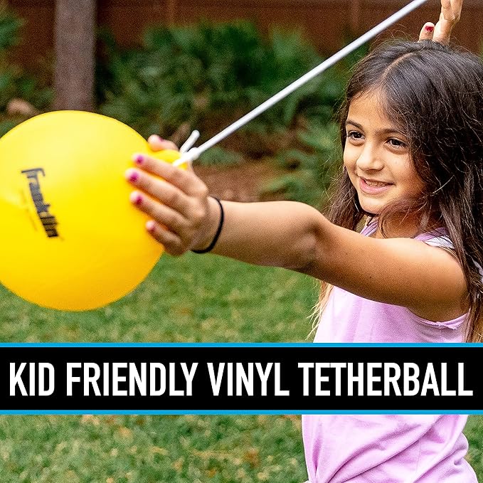 Franklin Sports Tetherball - Tetherball Ball, Rope and Pole Set - Portable Steel Tetherball Set with Easy Assembly - Classic Outdoor Game