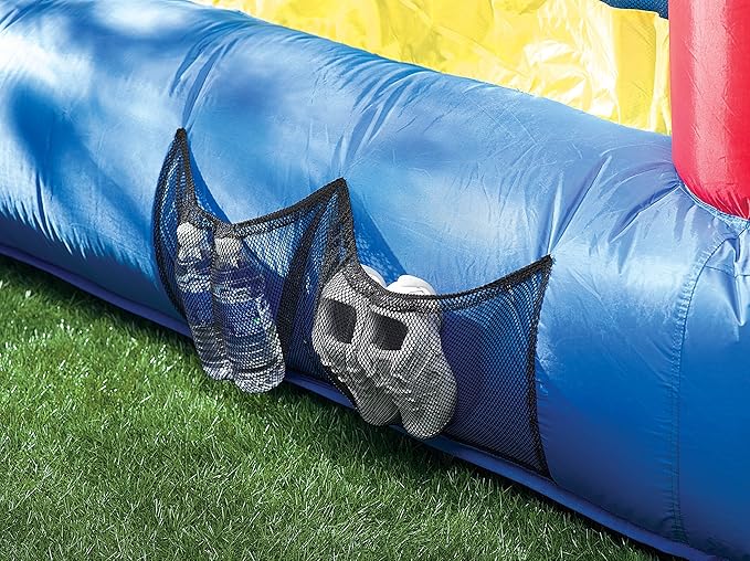 Little Tikes Jump 'n Slide Inflatable Bouncer Includes Heavy Duty Blower With GFCI, Stakes, Repair Patches, And Storage Bag, for Kids Ages 3-8 Years