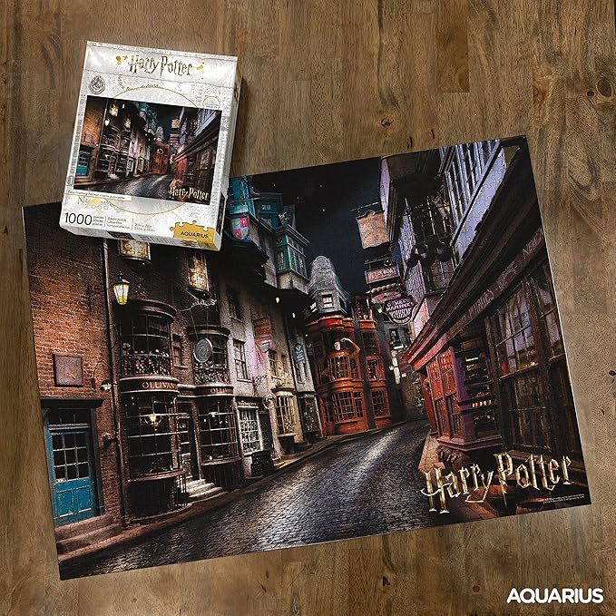 AQUARIUS Harry Potter Puzzle Diagon Alley (1000 Piece Jigsaw Puzzle) - Officially Licensed Harry Potter Merchandise & Collectibles - Glare Free - Precision Fit - Virtually No Puzzle Dust - 20x28in