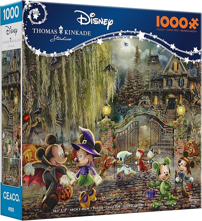 Ceaco - Thomas Kinkade - Disney - Mickey and Minnie Halloween Fun - 1000 Piece Jigsaw Puzzle