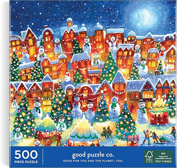 Galison Good Puzzle Co. Little Town Lights 500pc Puzzle