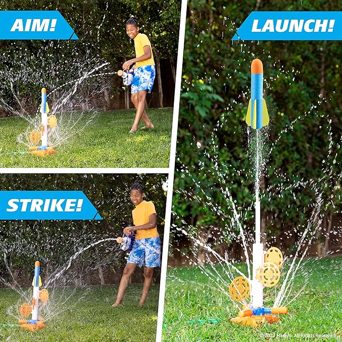 NERF Super Soaker SkyBlast Target Sprinkler for Kids Outdoor Play – Summer Water Games