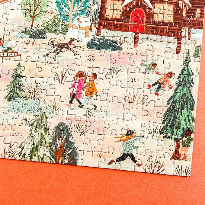 Elena Essex Chirstmas Puzzles for Adults 1000 Pieces - Alpine Holiday | Chirstmas Jigsaw Puzzles | 1000 Piece Puzzle | Fun Family Thanksgiving Landscape Puzzle | Size 20x28 inches