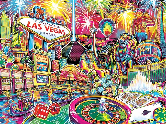 MasterPieces - 550 Piece Jigsaw Puzzle, Las Vegas, Fun for Adults, Family, Kids, 18" x 24"