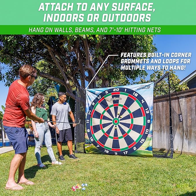The Original GoSports Chip N' Stick - Choose Classic, Darts or Islands - Giant Golf Games with Balls and Chipping Mat