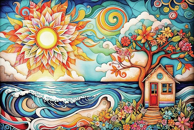 Springbok She Shed By the Sea 1000 Piece Jigsaw Puzzle for Adults - Unique Cut Pieces - Made in USA