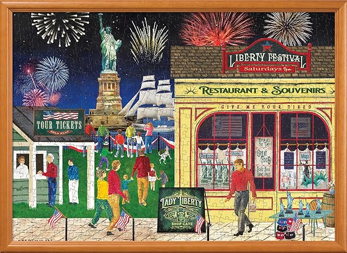 MasterPieces 500 Piece EZ Grip Jigsaw Puzzle for Adults, Family, Or Youth - Lady Liberty - 19.25"x26.75"