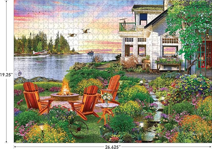 RoseArt - My Happy Place - Harbor House - 750 Piece Jigsaw Puzzle for Adults
