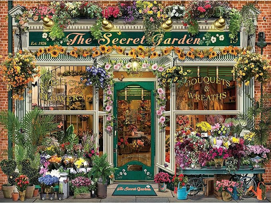 1000 Piece Puzzle for Adults Garry Walton Storefronts Florist The Secret Garden Challenging Colorful Jigsaw 27x20