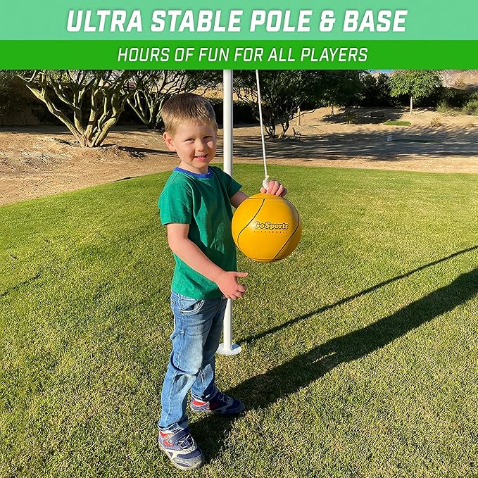 GoSports Backyard Tetherball Game - Full Size Outdoor Tetherball