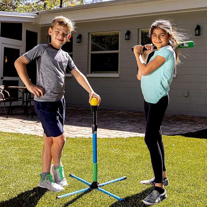 Franklin Sports Youth Batting Tee - Adjustable Height Plastic Training Tee for Kids + Toddlers - 23" to 33" Inches