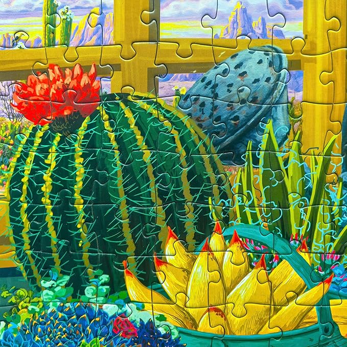 300 Piece Puzzles for Adults Large Piece - Jigsaw Puzzles for Seniors Kids - Succulent Afternoon Dreams - Licensed by Joseph Burgess