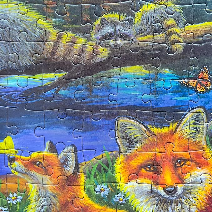 300 Piece Puzzles for Adults Large Piece - Jigsaw Puzzles for Kids Seniors - Lakeside Evening Licensed by Bridget Voth