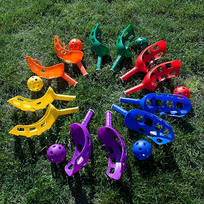 Champion Sports Scoop Ball & Catch Games – Lightweight Plastic Toss & Catch Sets for All Ages